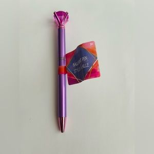 New Purple 2 Pens with Pink Diamond Shape on Top
